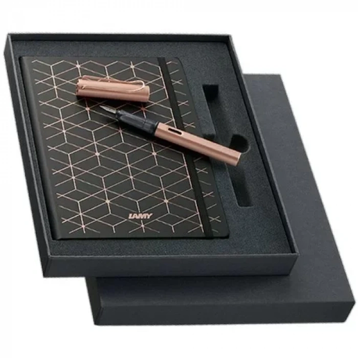LAMY LX DOLMA KALEM ROSE GOLD VE DEFTER SETİ (F UÇ)