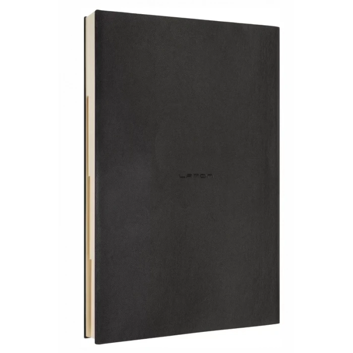 LATON AİNA A5 TARİHSİZ PLANLAYICI PREMİUM TERMO DERİ YUMUŞAK KAPAK DEFTER 14x21cm 368 SAYFA SİYAH