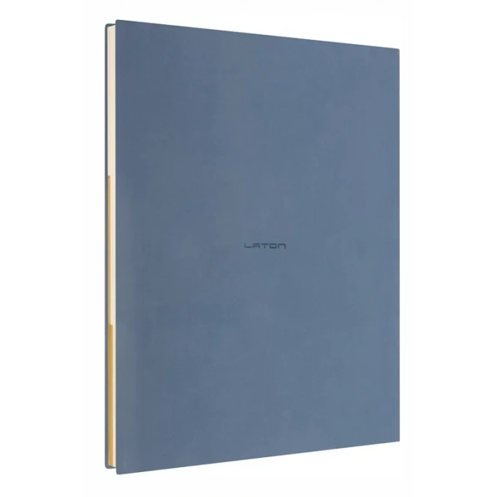 Laton Jaettu B5 Sepra Not Defteri Termo Deri Yumuşak Kapak Defter 18x23cm 192 Yaprak Mavi