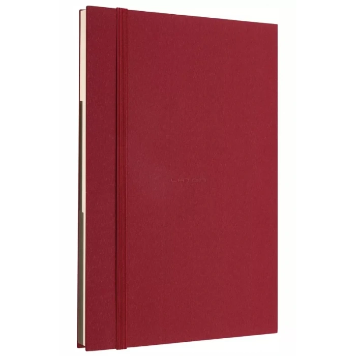LATON KOLME A5 NOT VE TASARIM DEFTERİ KUMAŞ SERT KAPAK DEFTER 14x21cm 192 YAPRAK BORDO