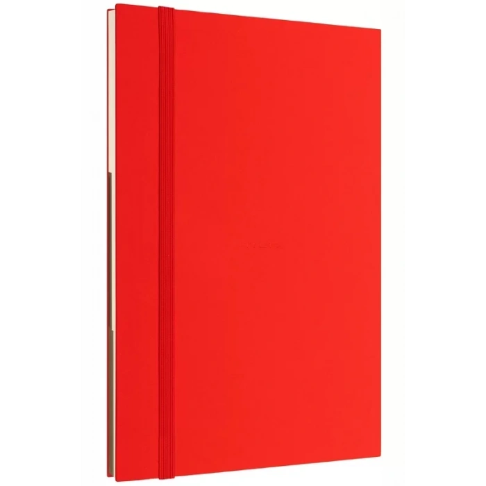 LATON KOLME A5 NOT VE TASARIM DEFTERİ KUMAŞ SERT KAPAK DEFTER 14x21cm 192 YAPRAK KIRMIZI