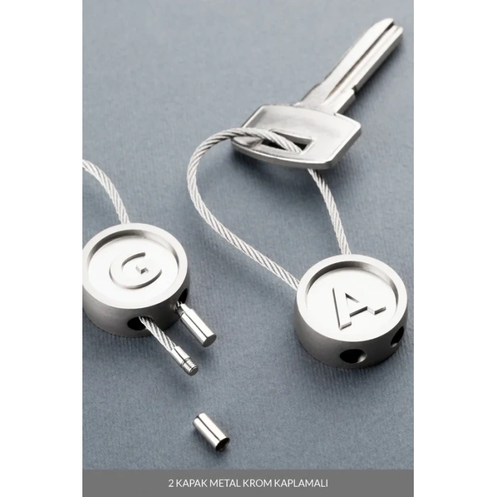 LATON RÖYHKEA METAL ANAHTARLIK G HARFİ ÇİNKO ALAŞIM PASLANMAZ ÇELİK GÜMÜŞ