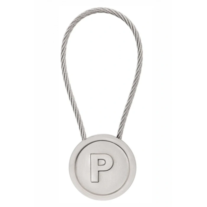 LATON RÖYHKEA METAL ANAHTARLIK P HARFİ ÇİNKO ALAŞIM PASLANMAZ ÇELİK GÜMÜŞ