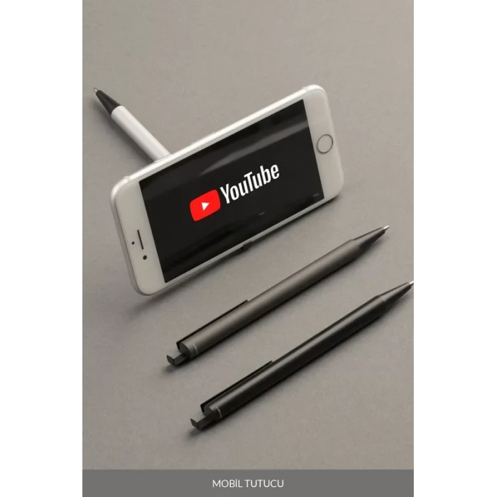 LATON SİLEA METAL RAPİD VERSATİL KALEM MOBİL TELEFON TUTUCU 0.7mm GRİ