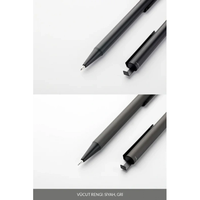 LATON SİLEA METAL RAPİD VERSATİL KALEM MOBİL TELEFON TUTUCU 0.7mm SİYAH