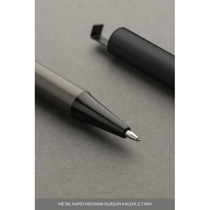 LATON SİLEA METAL RAPİD VERSATİL KALEM MOBİL TELEFON TUTUCU 0.7mm SİYAH