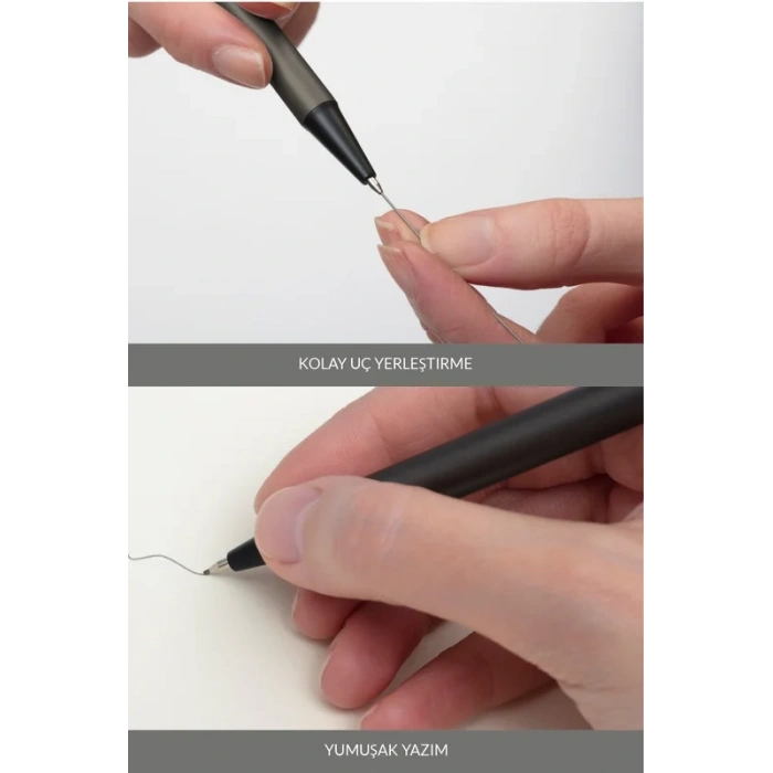 LATON SİLEA METAL RAPİD VERSATİL KALEM MOBİL TELEFON TUTUCU 0.7mm SİYAH