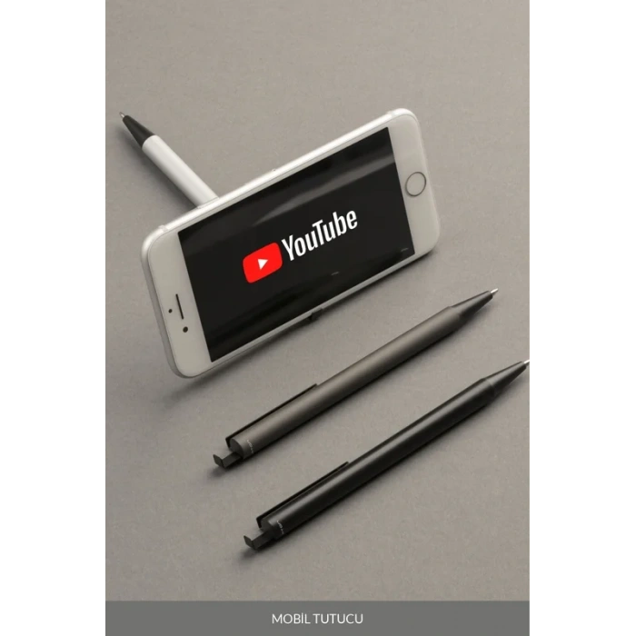 LATON SİLEA METAL RAPİD VERSATİL KALEM MOBİL TELEFON TUTUCU 0.7mm SİYAH