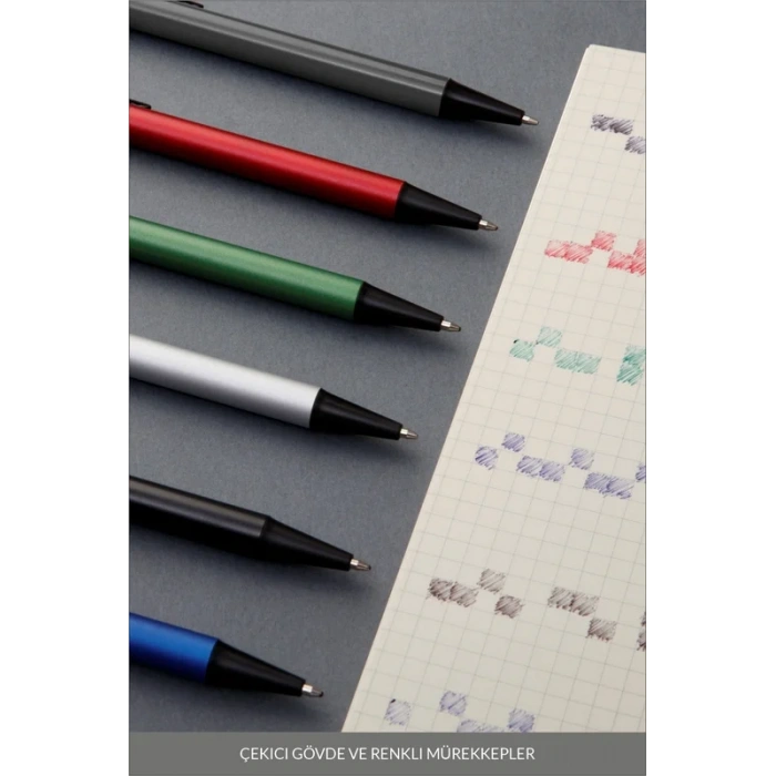 LATON SİLEA METAL TÜKENMEZ KALEM MOBİL TELEFON TUTUCU UÇ BOYUTU 1.00mm SİYAH