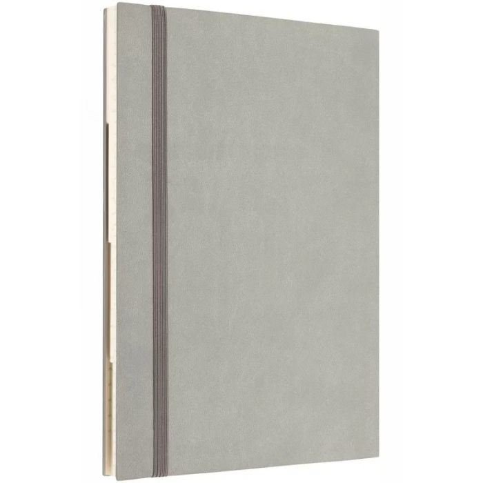 Laton Tavoite A5 Tarihsiz Planlayıcı Kumaş Sert Kapak Defter 14x21cm 256 Yaprak Açık Gri