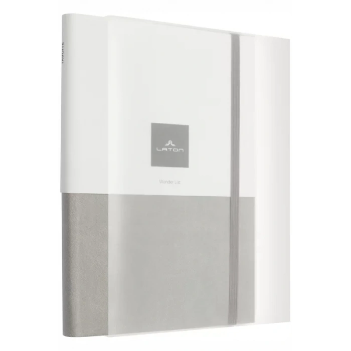 LATON TAVOİTE A5 TARİHSİZ PLANLAYICI TERMO DERİ YUMUŞAK KAPAK DEFTER 14x21cm 256 YAPRAK GRİ