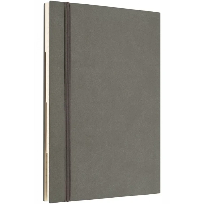 Laton Tavoite A5 Tarihsiz Planlayıcı Termo Deri Yumuşak Kapak Defter 14x21cm 256 Yaprak Koyu Gri