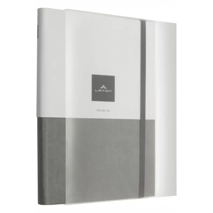 Laton Tavoite A5 Tarihsiz Planlayıcı Termo Deri Yumuşak Kapak Defter 14x21cm 256 Yaprak Koyu Gri