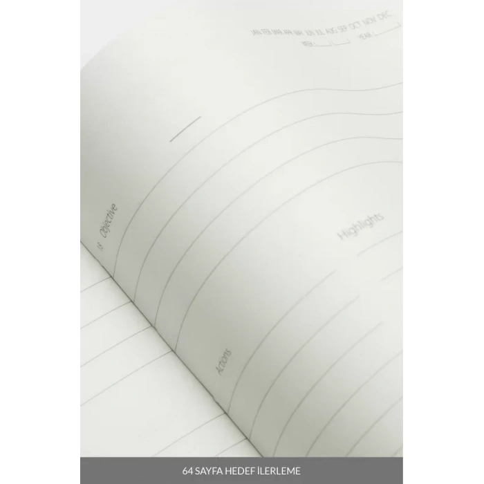 LATON TAVOİTE A5 TARİHSİZ PLANLAYICI TERMO DERİ YUMUŞAK KAPAK DEFTER 14x21cm 256 YAPRAK KOYU GRİ