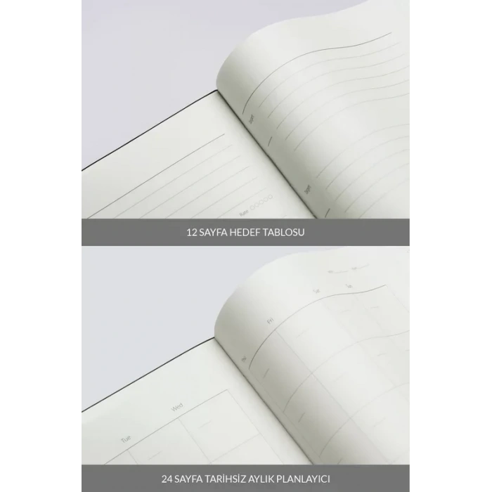 Laton Unelma A5 Tarihsiz Planlayıcı Premium Kumaş Sert Kapak Defter 14x21cm 160 Yaprak Zeytin Yeşili