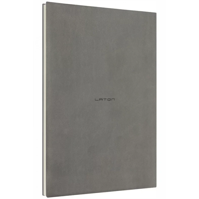 LATON UNELMA A5 TARİHSİZ PLANLAYICI PREMİUM TERMO DERİ YUMUŞAK KAPAK DEFTER 14x21cm 160 YAPRAK KOYU GRİ