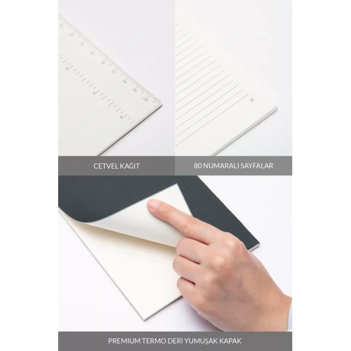 Laton Viilea A5 Premium Termo Deri Yumuşak Kapak Pvc A5 Kaydırıcı Çanta,pvc A6 Yapıştırıcı Cep Defter 14x21cm 96 Sayfa Kırmızı