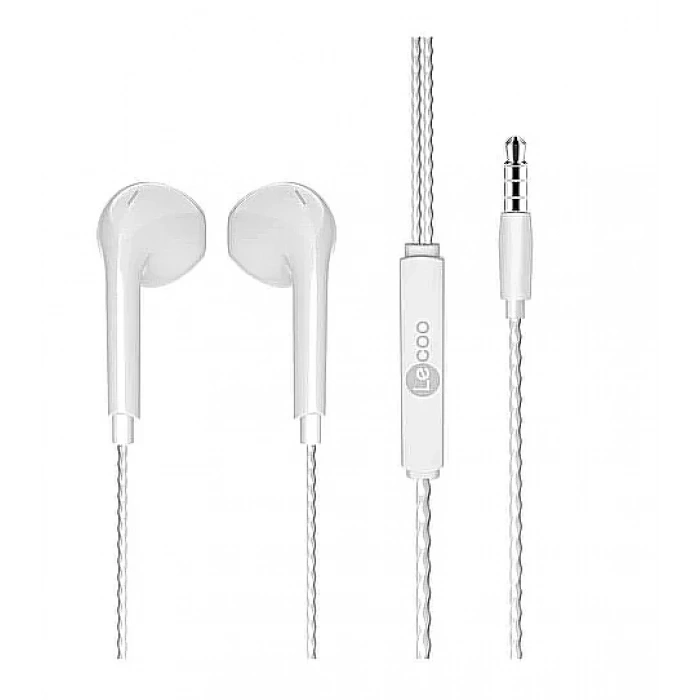 Lecoo Eh104w Kablolu Kulak İçi Mikforonlu Kulaklık 3.5mm Jack Beyaz