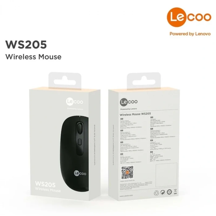 LECOO WS205 KABLOSUZ MOUSE SİYAH