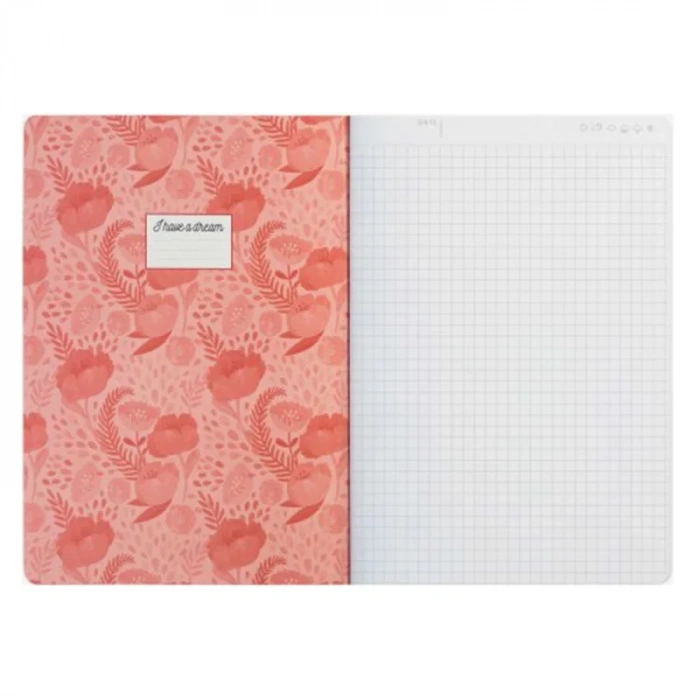 LEGAMİ A5NOT0016 OKUL DEFTERİ A5 KARELİ FLOWER