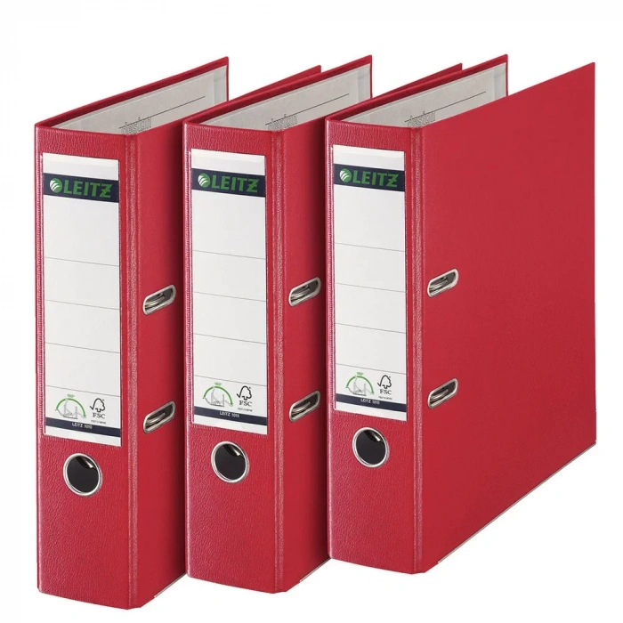Leitz 1010 Kırmızı Geniş Plastik Klasör