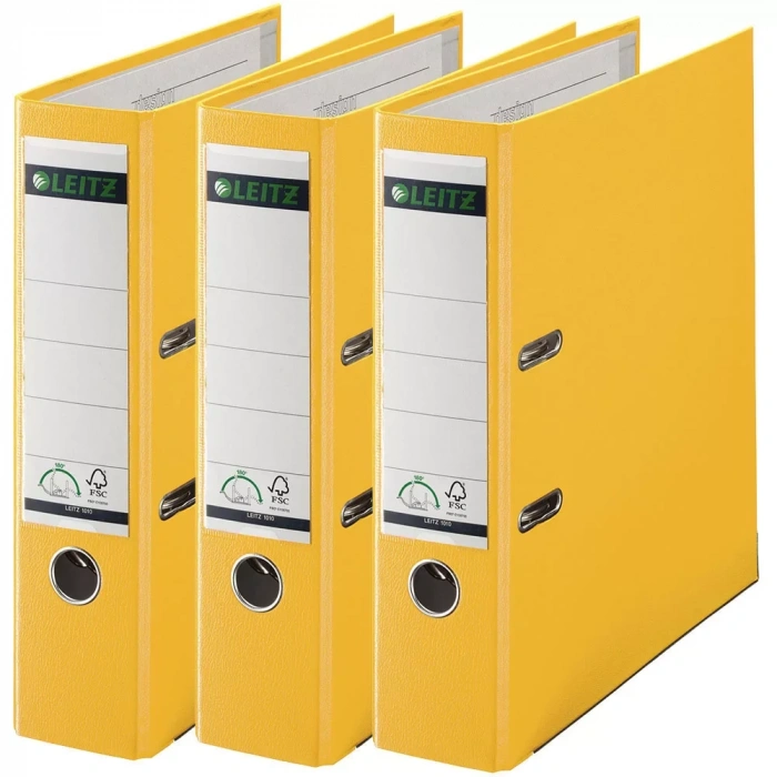 Leitz 1010 Sarı Geniş Plastik Klasör