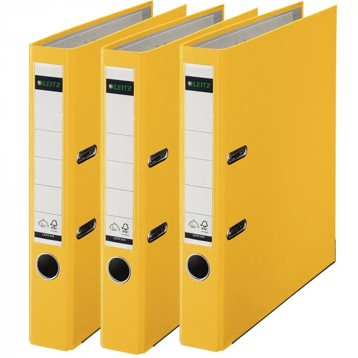 Leitz 1015 Sarı Dar Plastik Klasör