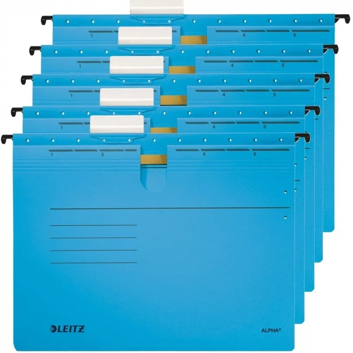 Leitz 1984 Alpha Mavi Telli Askılı Dosya (5 Li Paket)