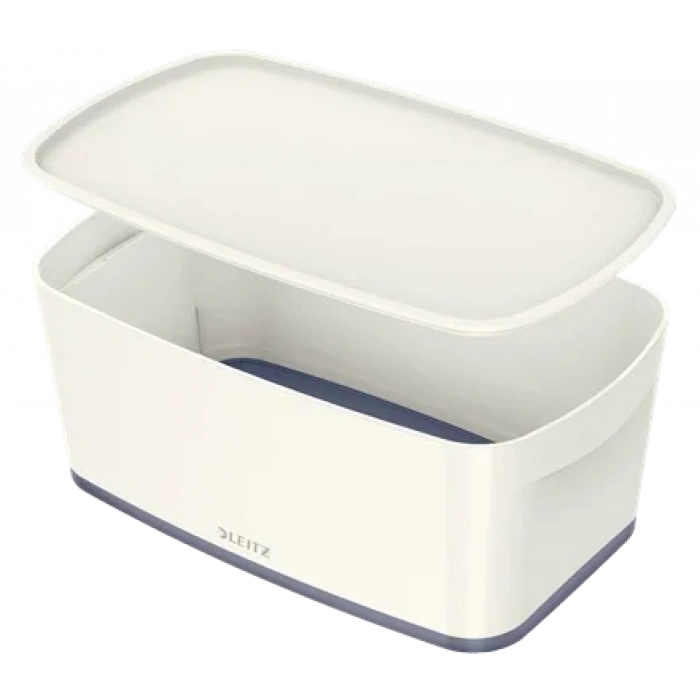 Leitz 5229 MyBox Gri Beyaz Kapaklı Küçük Saklama Kutusu