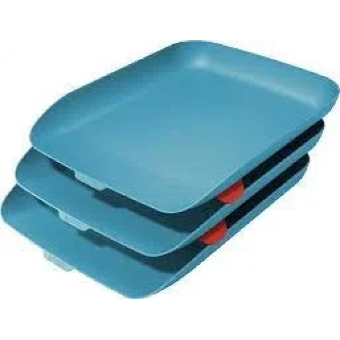 Leitz 5358 Cosy Evrak Rafı Mavi Tekli