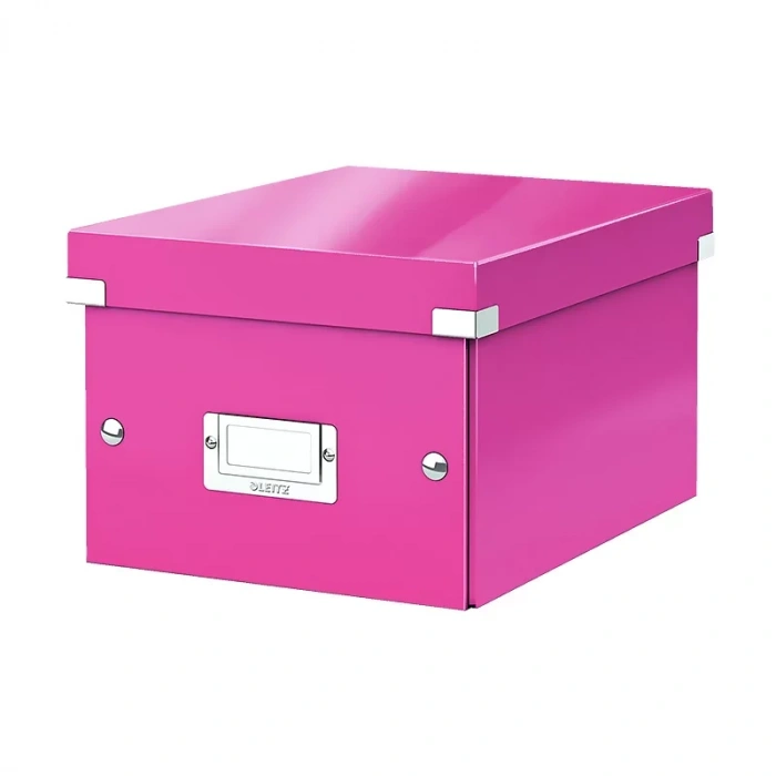 Leitz 6043 Wow C&s Küçük Boy Saklama Kutusu Metalik Pembe