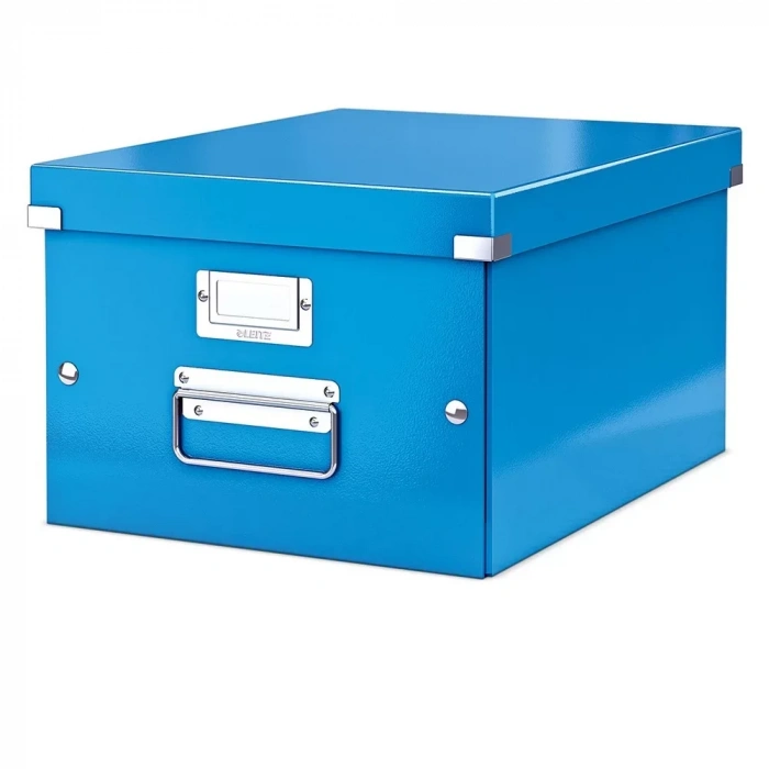 Leitz 6044 WOW Metalik Mavi Orta Boy Saklama Kutusu