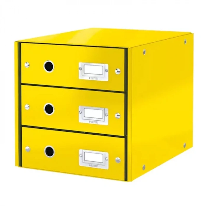 LEİTZ 6048 WOW C&S 3 ÇEKMECELİ EVRAK RAFI METALİK SARI