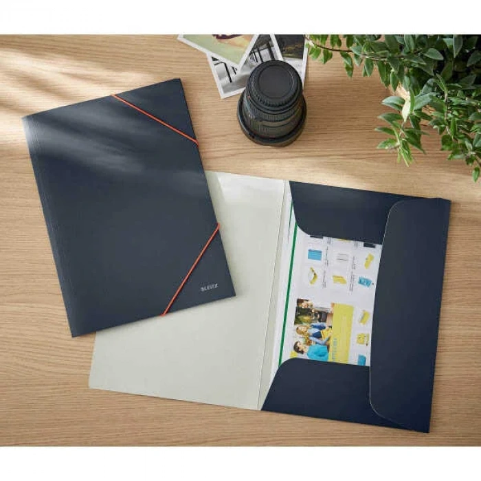 Leitz Cosy Soft Touch Lastik Kilitli Dosya A4 Gri
