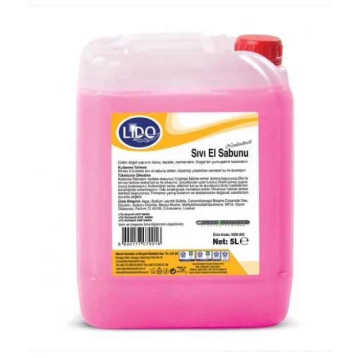Lido Sıvı El Sabunu 5 Kg (4 Adet)