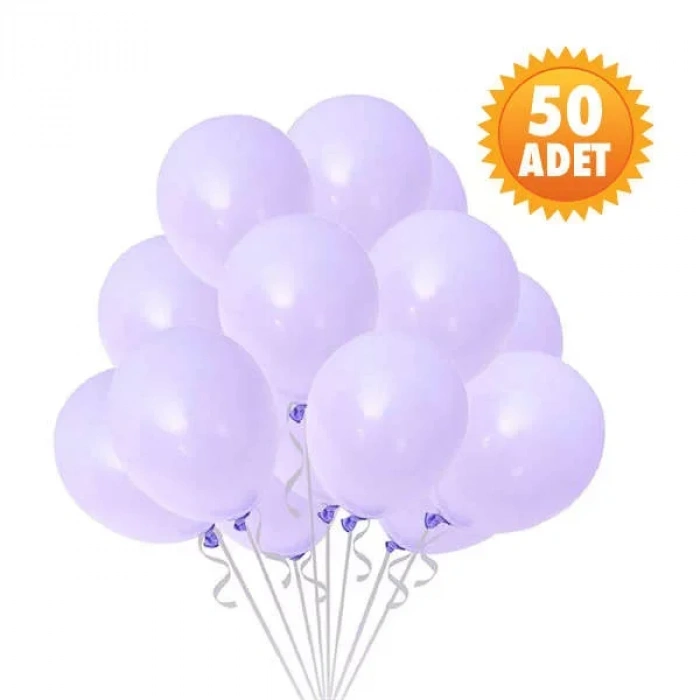 Lila Renk 50 Li Latex Balon