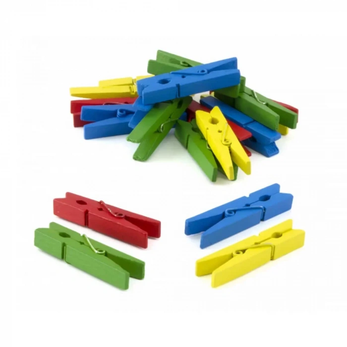 Lino Ahşap Mandal Renkli Rbz039