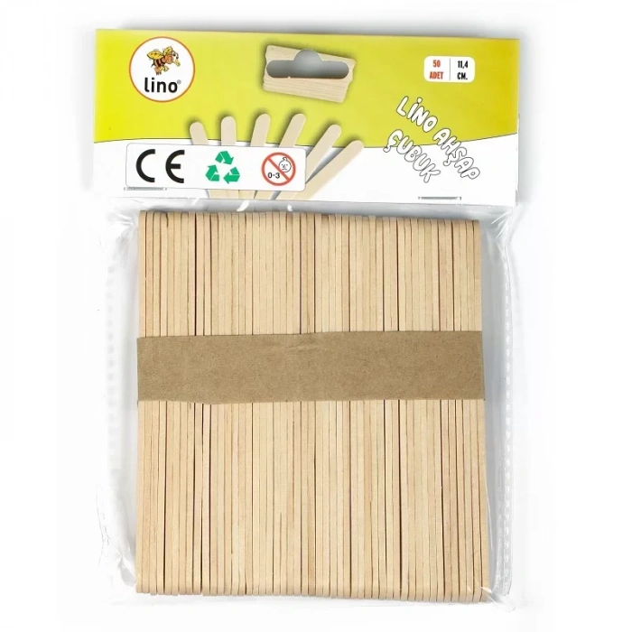 Lıno Rbz-032 Ahşap Naturel Çubuk Dar 11 Cm 50 Li