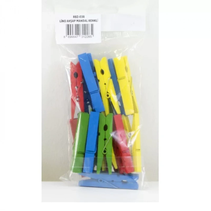 Lıno Rbz-038 Ahşap Mandal Renkli 45 Mm