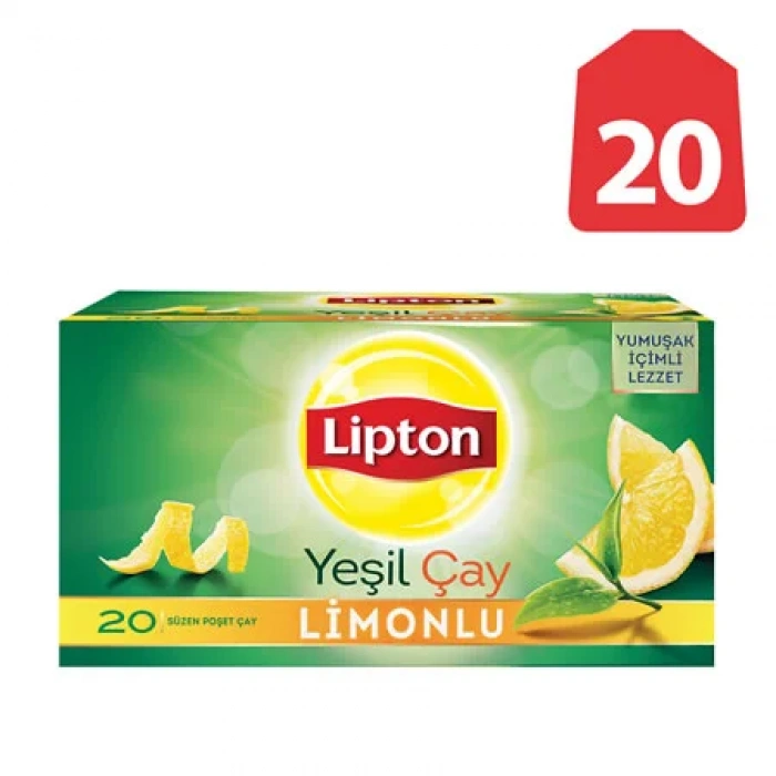 Lipton Yeşil Çay Limonlu (20 li Paket)