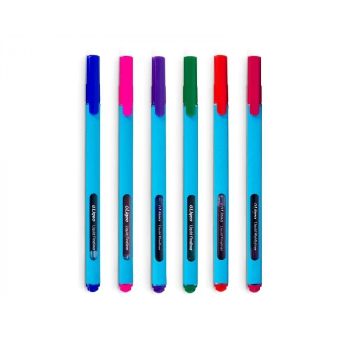LiQeo F-8027 Fineliner Keçe Uçlu Kalem 0.4mm 6 Renk Blister