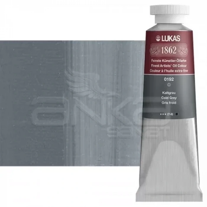 Lukas 1862 37ml Yağlı Boya Seri:1 No:0192 Gri 2 (soğuk Gri)