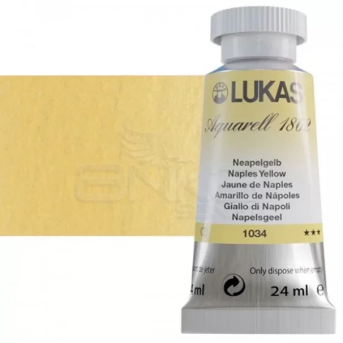 Lukas Aquarell 1862 Artist 24ml Sulu Boya 1034 Naples Yellow Seri 2