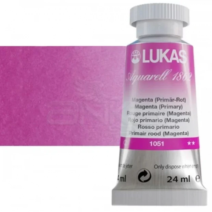 Lukas Aquarell 1862 Artist 24ml Sulu Boya 1051 Magenta Seri 2