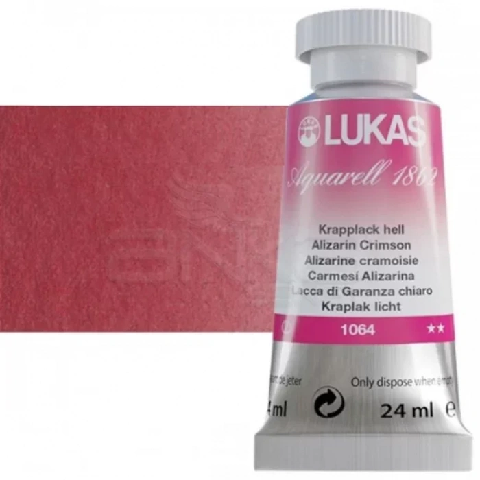 Lukas Aquarell 1862 Artist 24ml Sulu Boya 1064 Alizarin Crimson Seri 2