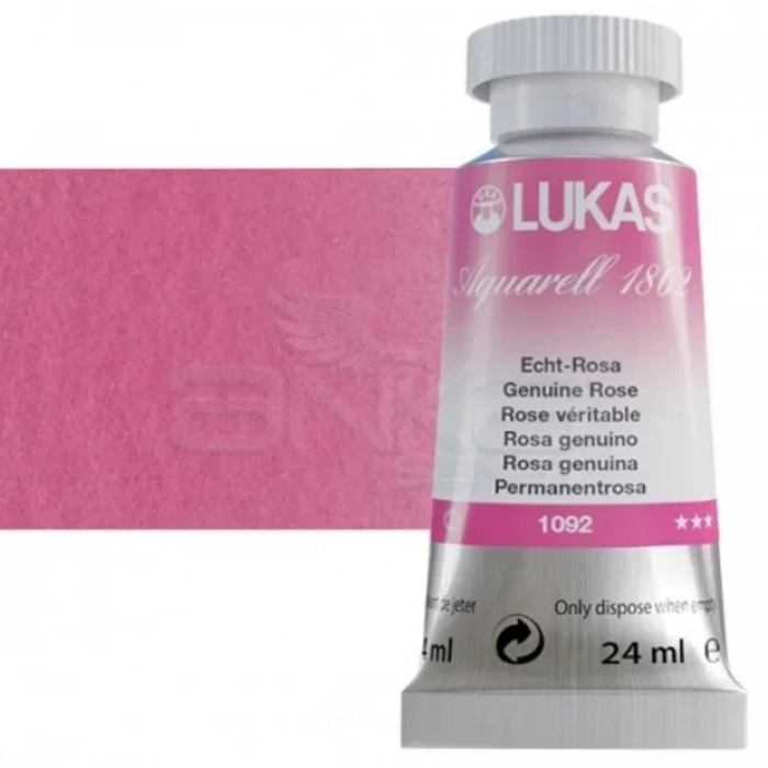 Lukas Aquarell 1862 Artist 24ml Sulu Boya 1092 Genuine Rose Seri 2