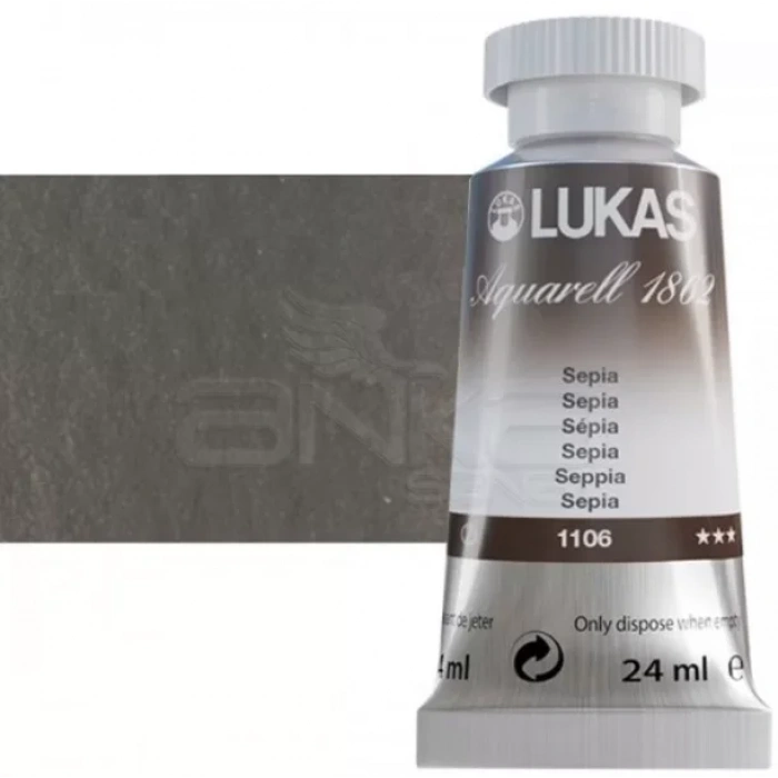 Lukas Aquarell 1862 Artist 24ml Sulu Boya 1106 Sepia Seri 2
