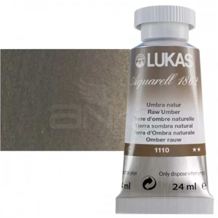 Lukas Aquarell 1862 Artist 24ml Sulu Boya 1110 Umbra Naturel Seri 2