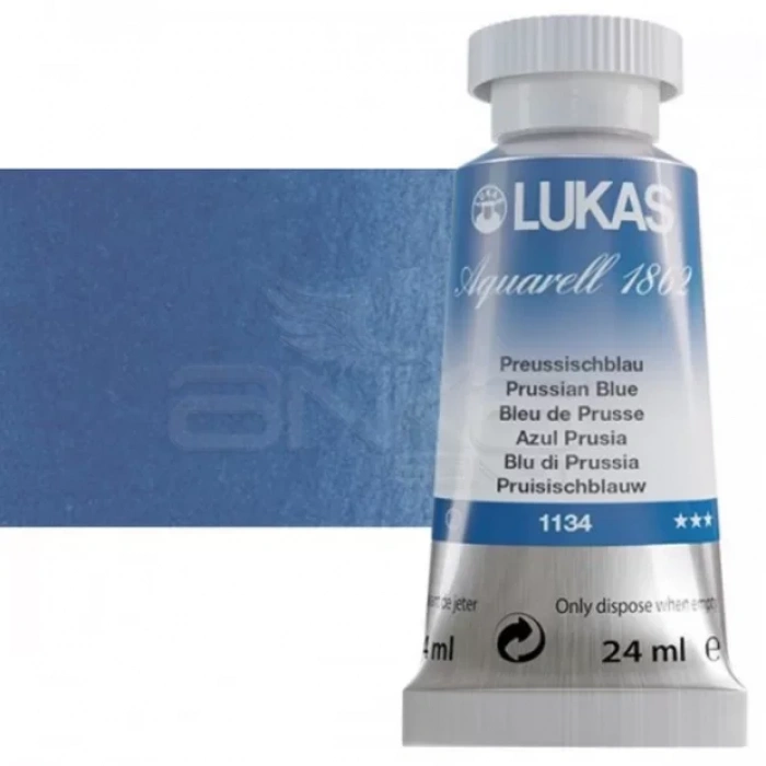 Lukas Aquarell 1862 Artist 24ml Sulu Boya 1134 Prusya Mavisi Seri 2