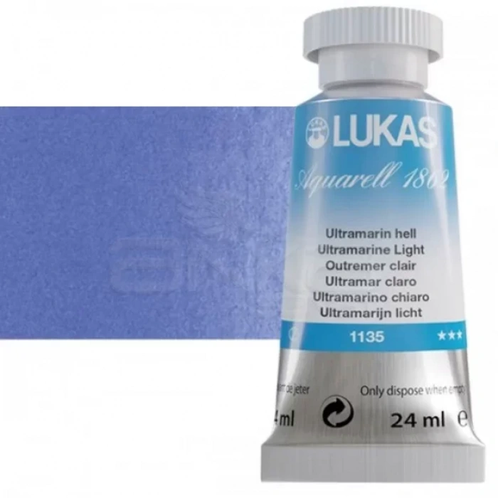 Lukas Aquarell 1862 Artist 24ml Sulu Boya 1135 Ultramarine Blue Light Seri 2